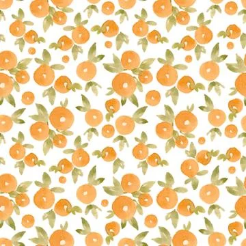 Watercolor vector abstract orange pattern Stock Illustration