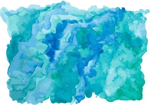 Watercolor Vector Gradient Blue Background on Sea Style Stock Illustration