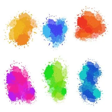 Watercolor vector ink design Stock Illustration