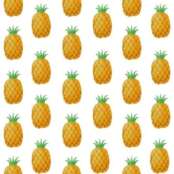 Watercolor vector pattern of fruits Stock Illustration