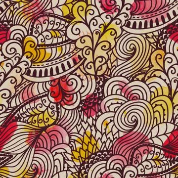 Watercolor vector seamless pattern. copy that square to the side and you'll g 库存插图