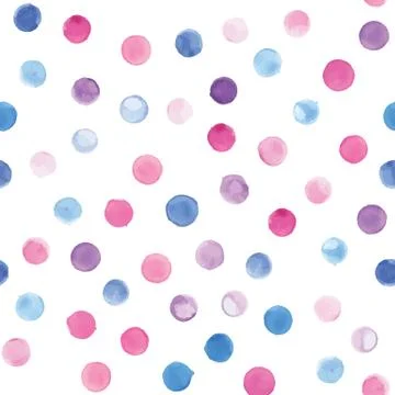 Watercolor vector seamless pattern. Seamless pattern can be used for wallpaper Stock Illustration