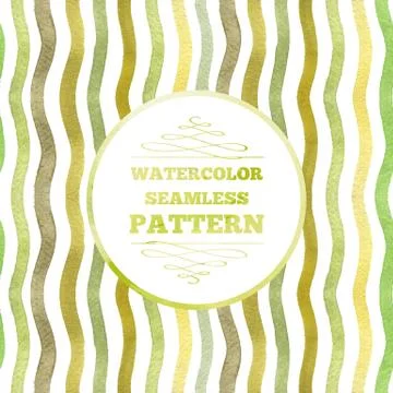 Watercolor waves. Illustrazione stock