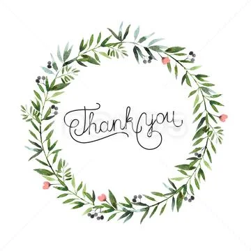 Watercolor wreath Stock Illustration