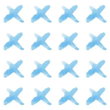 Watercolor X vector seamless pattern drawn Stock Illustration