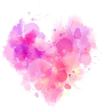 Watercolored heart Stock Illustration