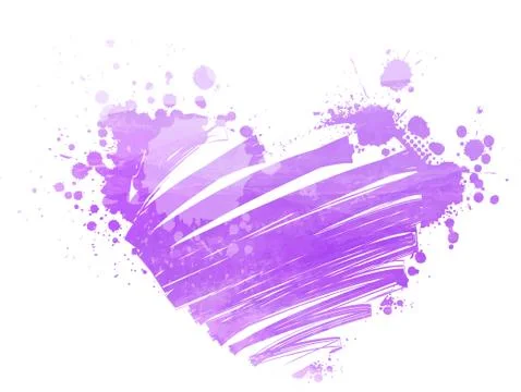 Watercolored heart Stock Illustration
