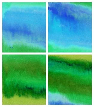 Watercolour background with multicolour stripes. Empty texture Stock Photos