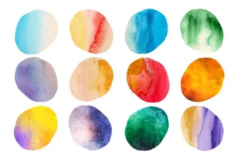 Watercolour blobs 스톡 일러스트