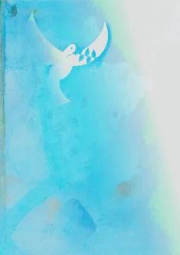 Watercolour Dove Background Stock-Illustration