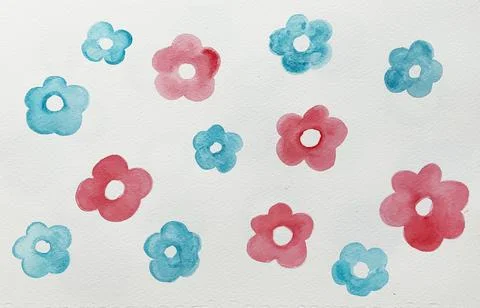 Watercolour flowers pattern Stock Illustration