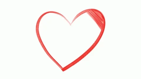 Watercolour heart Stock Footage 90420008