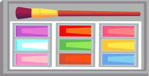 Watercolour paints Stock-Illustration
