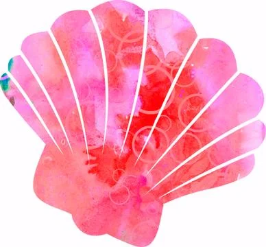 Watercolour Shell Silhouette Stock-Illustration