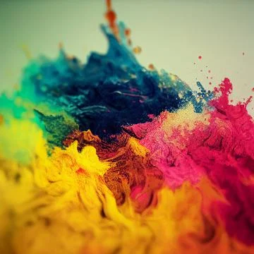 Watercolour splash splashes colourful bright bold oil painting fresh explosion  Stock Photos
