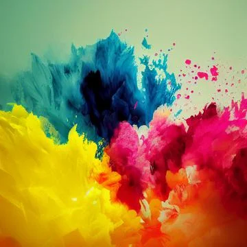 Watercolour splash splashes colourful bright bold oil painting fresh explosion  Stock Photos