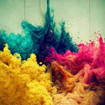 Watercolour splash splashes colourful bright bold oil painting fresh explosion  Stock Photos