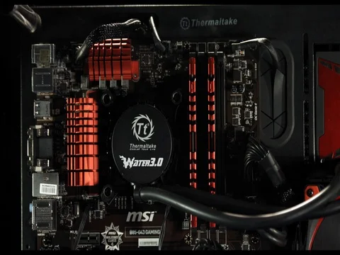 Watercooling and Ram Stock Footage 80510053