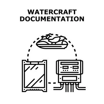 Watercraft documentation system managing digital service data Stock Illustration