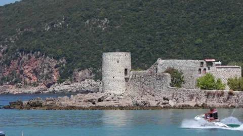 Watercraft, island Stock Footage 32425401