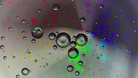 Waterdrop Design,Liquid Paint in Motion Stock Footage 148154615