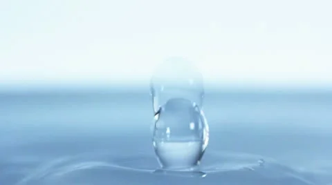 Waterdrop liquid ripple macro freshness water drop splash ripples splashing Stock Footage