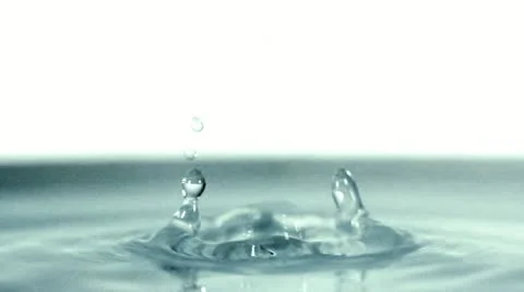 Waterdrop liquid ripple macro freshness water drop splash ripples splashing Stock Footage