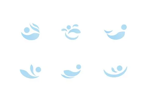 Waterdrop movement isolated on white background ep228 Stock Illustration