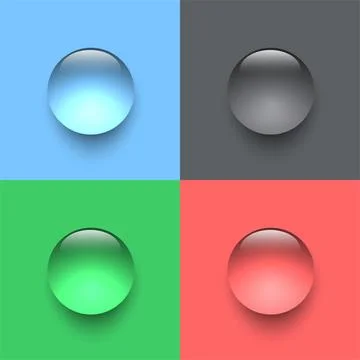 Waterdrop, raindrop or dew on a green, blue, red and grey background Stock Illustration