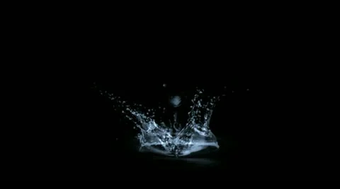 Waterdrop & ripple in pond,splash geyser. Stock Footage