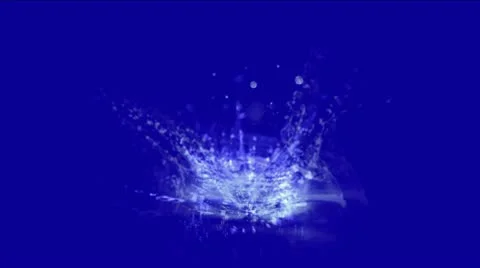 Waterdrop & ripple in pond,splash geyser. Stock Footage