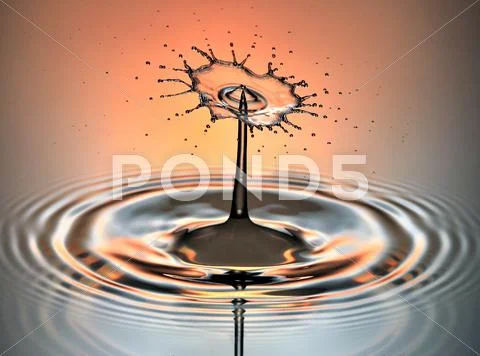Waterdrop Sculpture 074 Stock Photos