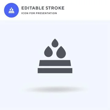 Waterdrops icon vector, filled flat sign, solid pictogram isolated on white Illustrazione stock