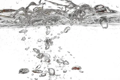 Waterdrops macro on white background Stock Photos