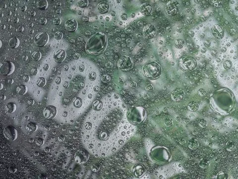 Waterdrops with reflection Stock Photos