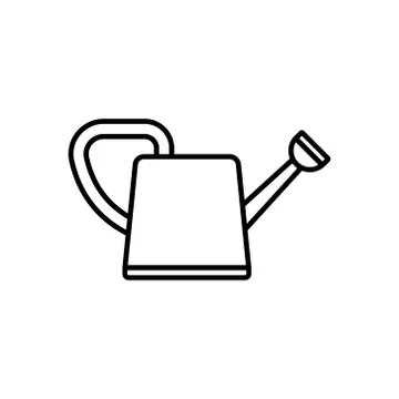 Waterer icon in outline style. Vector illustration. Isolated. Illustrazione stock