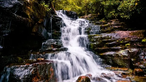 Waterfall 1 Motion Blur Stock Footage 80899127