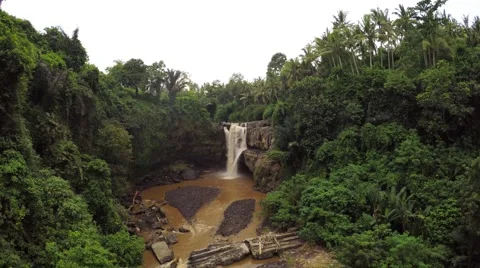 Waterfall 2 Bali flyover 스톡 동영상 52311859