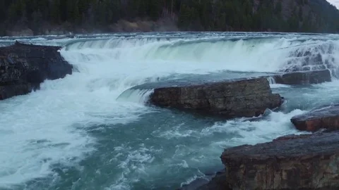 Up The Waterfall 4K Stock Footage 73058849