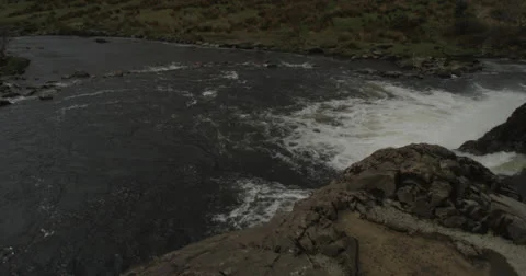 Waterfall 5 (top view) - Leenaune, Galway, Ireland 動画素材 23377650