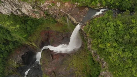 Waterfall 500 Pieds Mauritius Stock Footage 300172001