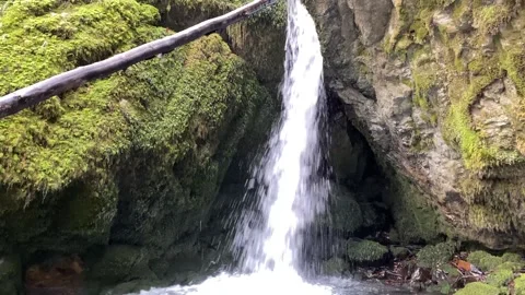 Waterfall at Aberenbach stream or Aberenbachfall waterfall Stock Footage 294900520