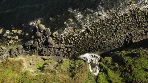 Waterfall from above 1 Stock Footage 263151679