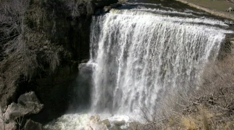 Waterfall from above Stock Footage 369492