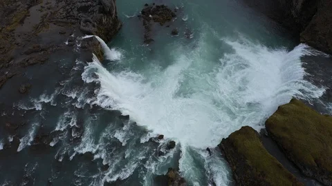 Waterfall from above Stock-Footage 128662326