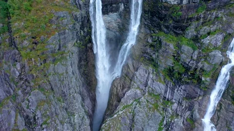 Waterfall from above Stock Footage 167688422