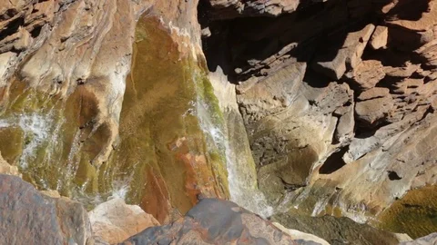 Waterfall from above in Karijini NP Stock Footage 71109432