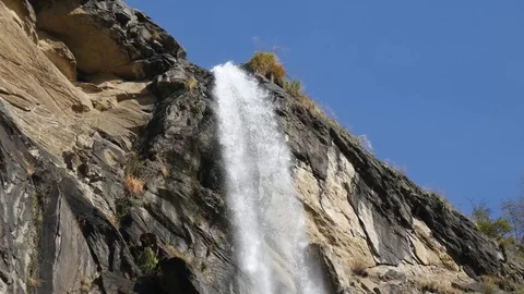 Waterfall Acquafraggia in the Alps Video stock 70474491