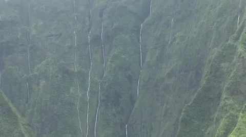Waterfall Aerial Video stock 5295369
