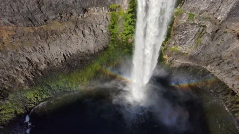 Waterfall Aerial Stock Footage 214426524